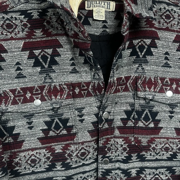 Duluth Trading Co Tucson Jac Shirt Jacket with Southwestern Aztec Print Size XL - Picture 3 of 5